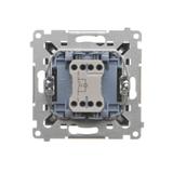 Simon 55 Przycisk zwierny pojedynczy zwierny z podświetleniem LED szybkozłączka Grafitowy mat