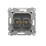 Simon 54 Gniazdo głośnikowe pojedyncze Przekrój przewodów dla wyjścia do 6 mm2 antracyt