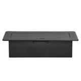 Gniazdo meblowe wpuszczane w blat z płaskim frezowanym rantem i ładowarką USB 2x2P+Z 2xUSB (typ A+