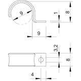 WN 7855/A, UCHWYTY DO PRZEW.9MM OC.G.Ż.CHRO