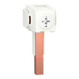 Zacisk zasilający Acti9 do szyny sztyftowej 3+N-biegunowej A9XPCM04 zestaw 4 sztuk