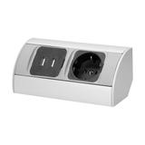 Gniazdo meblowe 1x2P+Z (Schuko) 2xUSB (typ A 2,1A) OR-AE-1310(GS) ORNO