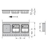 złączka SMD do płytek drukowanych z przyciskami