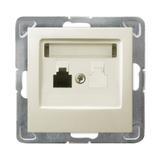 IMPRESJA Gniazdo telefoniczne pojedyncze - kolor ecru
