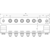 Szyna uziemiająca na izolatorach, bez pokrywy, stal nierdzewna NIRO