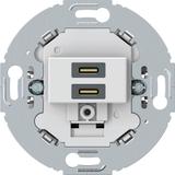 Mechanizm gniazda ładowania do serii obrotowych USB C+C 20W PD, bialy mat