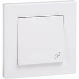 Asfora, przycisk dzwonek, IP44, biały