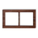 DECO Ramka uniwersalna podwójnego - drewno (orzech amerykański) orzech amerykański