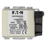 FUSE 400A 690V 1BKN/50 AR UC Wkładka szybka 400A AC 690V rozmiar 1 53x69x51 mm aR IEC UL, 170M4462 E