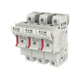 3 Pole 14x51 MFH Neon Indicator Podstawa wkładki cylindrycznej 14x51 3P 50A 690VAC wskaźnik CH143DIU