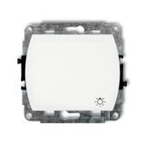 TREND Przycisk zwierny /światło/ podświetlanego biały WP-5L KARLIK