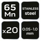 Szczelinomierz 20 listków (0.05 - 1.0 mm) 65MN/stal nierdzewna
