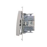 Simon 54 Łącznik dwubiegunowy z podświetleniem LED 10A 250V szybkozłączka srebrny mat DW2L.01/43 KONTAKT