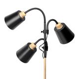 GRACE 3P, potrójna lampa podłogowa, 3xE27, max. 3x18W, 192 cm, czarna