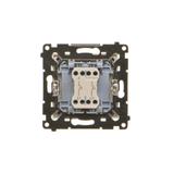 Simon 55 Przycisk zwierny podwójny zwierny bez piktogramu szybkozłączka Szampański mat