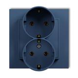 MINI Gniazdo podwójne z uziemieniem SCHUKO 2x(2P+Z) (bez przesłon torów prądowych) navy blue
