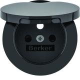BERKER R.1/R.3 Płytka czołowa do gniazda z uziemieniem i pokrywą cz 3965832045 HAGER