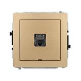 DECO Mechanizm gniazda komputerowego pojedynczego 1xRJ45, kat. 8, ekranowany, 8-stykowy, bez pola op