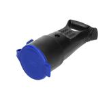 Hermetyczne gniazdo gumowe 2P+Z, proste, IP44, czarne, wersja Schuko OR-AE-1370(GS) ORNO
