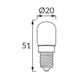 Lampa z diodami SMD LED UZO LED CLEAR E14 1,3W WW