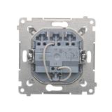 Simon 54 Łącznik potrójny z podświetleniem LED 10A 250V szybkozłączka srebrny mat DW31L.01/43 KONTAKT