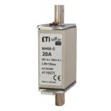 Wkładka topikowa NH do ochrony akumulatorów, magazynów energii DC NH000 WT-00C gBat 20A 80V DC 004110075 ETI