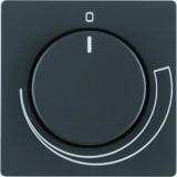 BERKER Q.x Płytka czołowa z pokrętłem Regulator do regulatora obrotów antracyt aksamit lakierowana 1