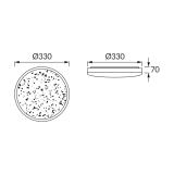 Plafoniera SMD LED KAROL LED C 18W 4000K 03239 IDEUS