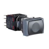 Harmony XB6 Kompletny przycisk, Czarny, Płaski, 1 NC, Prostokątny, Faston, 16 mm, Plastikowy