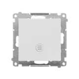 Simon 55 Przycisk zwierny pojedynczy zwierny z podświetleniem LED szybkozłączka Jasnoszary mat