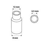 Nasadka sześciokątna długa 1/4", 4.5 mm