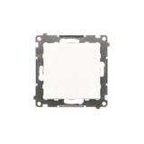 Simon 55 Przycisk zwierny pojedynczy rozwierny bez piktogramu szybkozłączka Biały mat