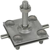 Zacisk do wypustu uziemiającego M12, do drutu 7-10/płask.30-40 mm, stal nierdzewna NIRO ( V4A)