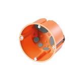 E2700, Puszka do pustych ścian O60mm, z membranami przebiciowymi, płytka , pomarańczowy