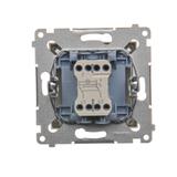 Simon 54 Łącznik krzyżowy z podświetleniem LED 10A 250V szybkozłączka złoty mat DW7L.01/44 KONTAKT