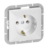 Gniazdo pojedyncze podtynkowe 2P+Z Schuko Pearl, 16A, 250V, PT-17P, biały