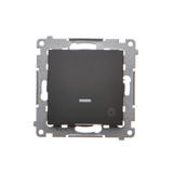 Simon 54 Przycisk „światło” z podświetleniem LED 10A szybkozłączka czarny