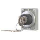 M30C-FWRS3-RS-A1 Przełącznik kluczykowy 30mm 3 położeniowy bez samopowrotu zamek Ronis kluczyk wyj.