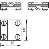 253 8-10 V4A Zacisk krzyżowy