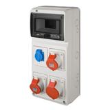 RS 8-mod 2P+Z, 2x3P+N+Z 16A, 3P+N+Z 32A   IP 44 szara