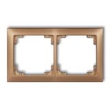 DECO Ramka podwójna z tworzywa DECO Soft złoty metalik 8DRSO-2 KARLIK
