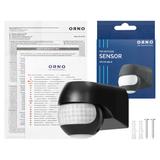 Czujnik ruchu 180° IP44, 800W, max 15m, mini, czarny