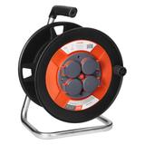 Bryzgoszczelny zwijak bębnowy IP44 4x2P+Z 16A 230V, H05VV-F 3x1,5mm2, 50m