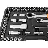 Zestaw nasadek przelotowych 1/4" + 3/8", 46 szt.