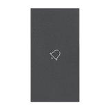 LIVING NOW - KLAWISZ Z SYMBOLEM  DZWONEK  - 2 MODUŁY - CZERŃ, Bticino