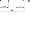 tehalit.UK Kanał do wylewki podłogowej 3-komorowy 340X28mm stal UK340283 HAGER