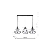 Milagro lampa wisząca Triangolo 3xE27 ML162