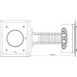 Skrzynka probiercza ETIC systems, 185x145x90 mm z tworzywa, szara, z elementem dystansującym