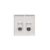 Simon 55 Klawisz podwójny z oczkami do: SW6/2L2M Aluminium mat TKW6/2L2/143 KONTAKT