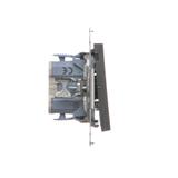 Simon 55 Przycisk zwierny pojedynczy rozwierny bez piktogramu szybkozłączka Grafitowy mat